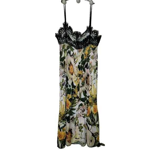 New Anthropologie x Delfi Sunglow Pleated Floral Slip Dress Retail $278 XS Lace - Picture 4 of 6